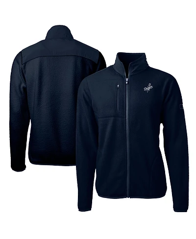 Cutter & Buck Men's Navy Los Angeles Dodgers Big & Tall Cascade Eco Sherpa Fleece Full-Zip Jacket