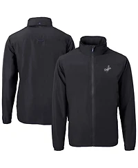 Cutter & Buck Men's Black Los Angeles Dodgers Charter Eco Full-Zip Hoodie Jacket