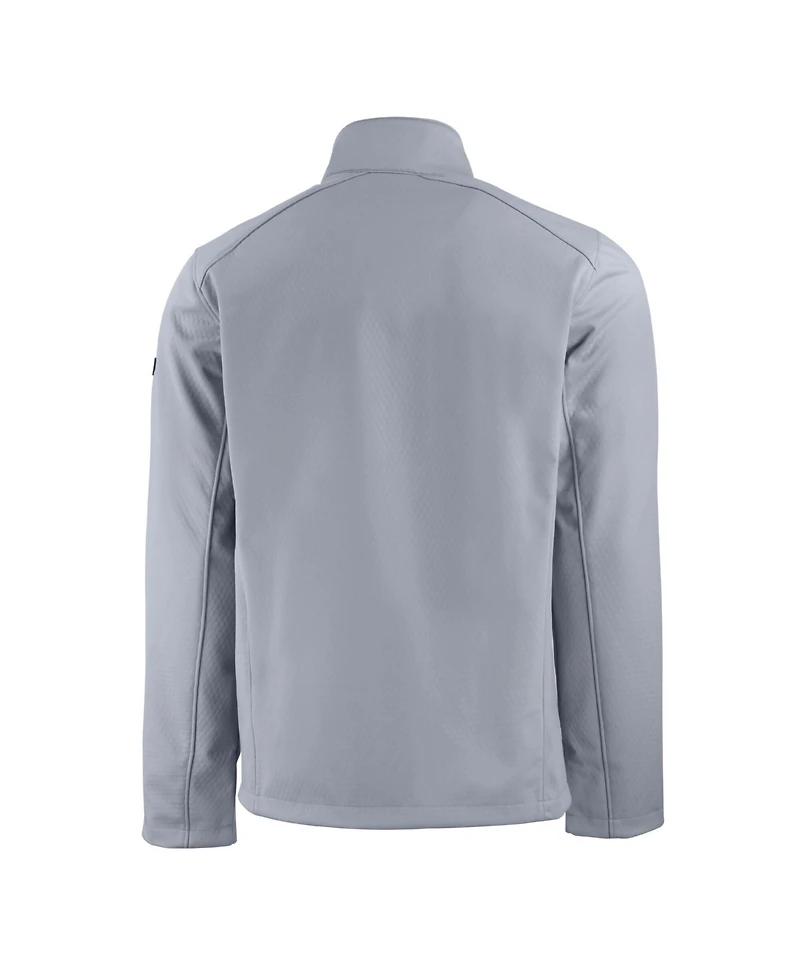 Cutter & Buck Men's Gray Los Angeles Dodgers Evoke Eco Softshell Full-Zip Jacket