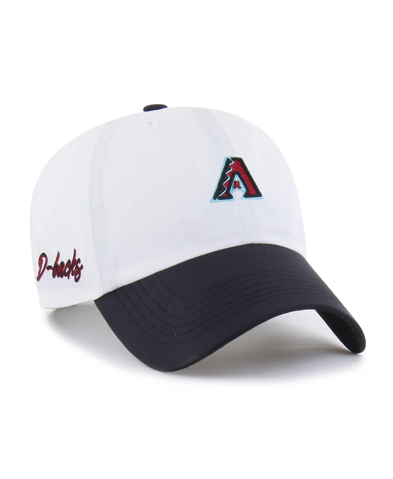 '47 Brand Men's White/Black Arizona Diamondbacks Vista Mini Clean Up Brrr° Adjustable Hat