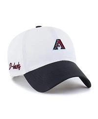 '47 Brand Men's White/Black Arizona Diamondbacks Vista Mini Clean Up Brrr° Adjustable Hat