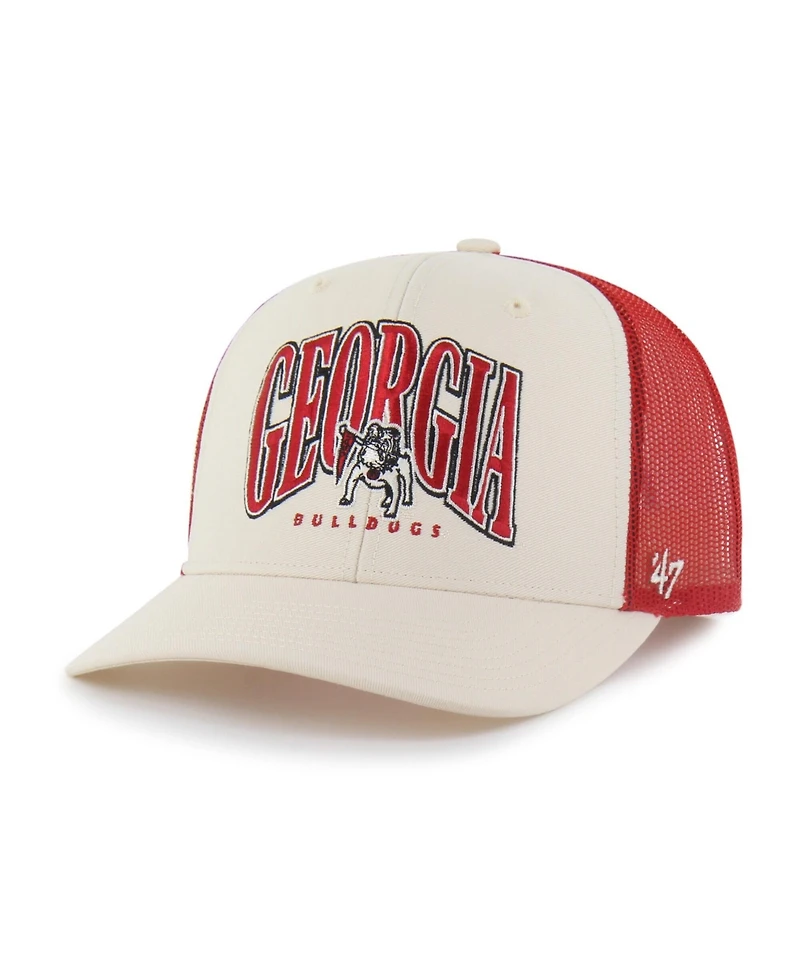 '47 Brand Men's Natural Georgia Bulldogs Drawbridge Trucker Adjustable Hat