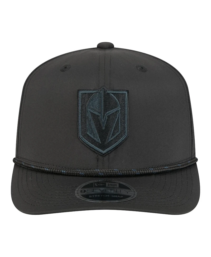 New Era Men's Black Vegas Golden Knights Sport Vented 9SEVENTY Rope Adjustable Hat