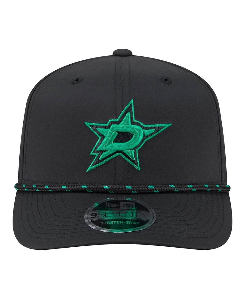 New Era Men's Black Dallas Stars Sport Vented 9SEVENTY Rope Adjustable Hat