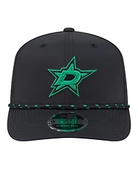 New Era Men's Black Dallas Stars Sport Vented 9SEVENTY Rope Adjustable Hat