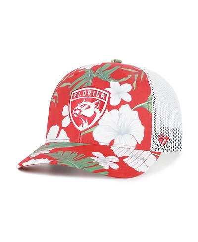 '47 Brand Men's Red/White Florida Panthers Beach Side Adjustable Trucker Hat