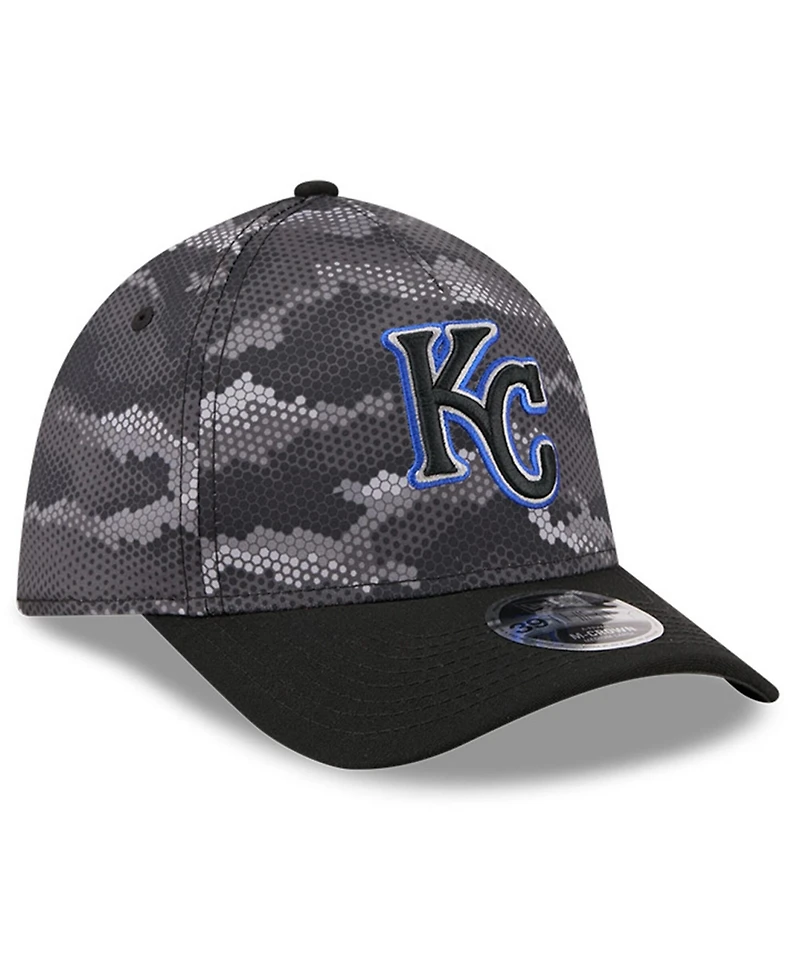 New Era Men's Black Kansas City Royals Camo 39THIRTY A-Frame Flex Hat
