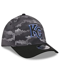 New Era Men's Black Kansas City Royals Camo 39THIRTY A-Frame Flex Hat