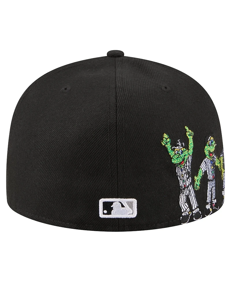 New Era Men's Black Chicago White Sox Run Mascot 59FIFTY Fitted Hat