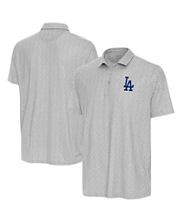 Antigua Men's Gray Los Angeles Dodgers Botanic Polo Shirt