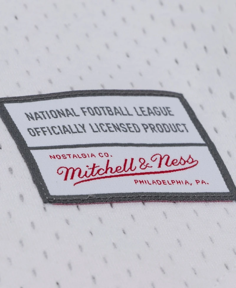 Mitchell & Ness Men's White Las Vegas Raiders Monochrome Mesh Full-Button Baseball Jersey