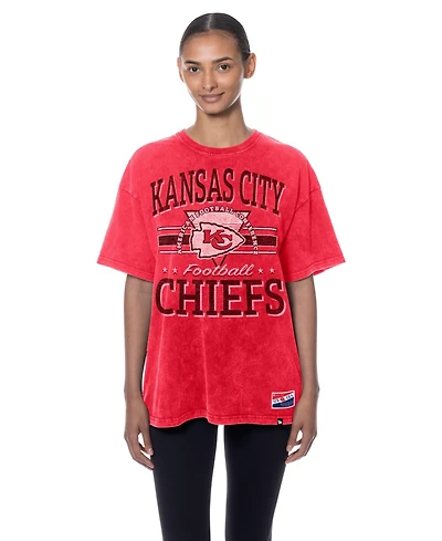 New Era Women's Red Kansas City Chiefs Throwback Oversized T-Shirt