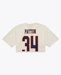 Mitchell & Ness Women's Walter Payton Cream Chicago Bears Retired Player Cropped Fashion Jersey