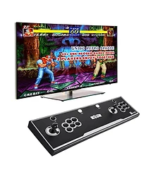 Unico Fun R1 Retro Arcade Fight Stick with 40 Snk Classic Games Including King of Fighters, Metal Slug, Samurai Showdown and More