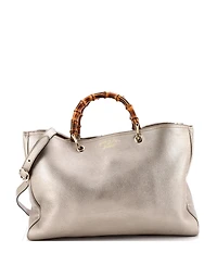Pre-Owned Gucci Large Bamboo Shopper Tote Leather