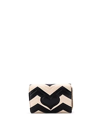 Pre-Owned Gucci Mini Gg Marmont Chain Wallet Matelasse Leather