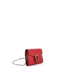Pre-Owned Gucci Small Dionysus Chain Wallet Leather with Embellished Detail