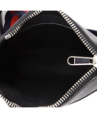 Pre-Owned Gucci Small Web Strap Front Zip Messenger Bag Gg Coated Canvas