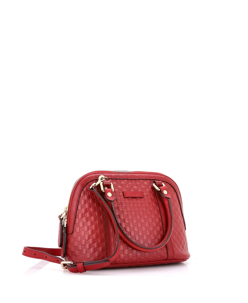 Pre-Owned Gucci Mini Convertible Dome Satchel Microguccissima Leather