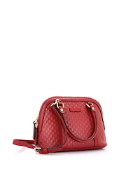 Pre-Owned Gucci Mini Convertible Dome Satchel Microguccissima Leather