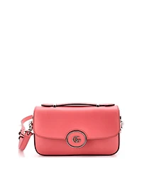 Pre-Owned Gucci Mini Petite Gg Flap Shoulder Bag Leather