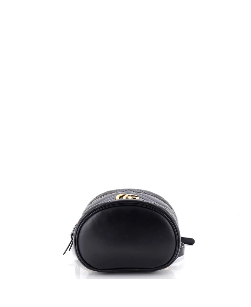Pre-Owned Gucci Mini Gg Marmont Vanity Backpack Matelasse Leather