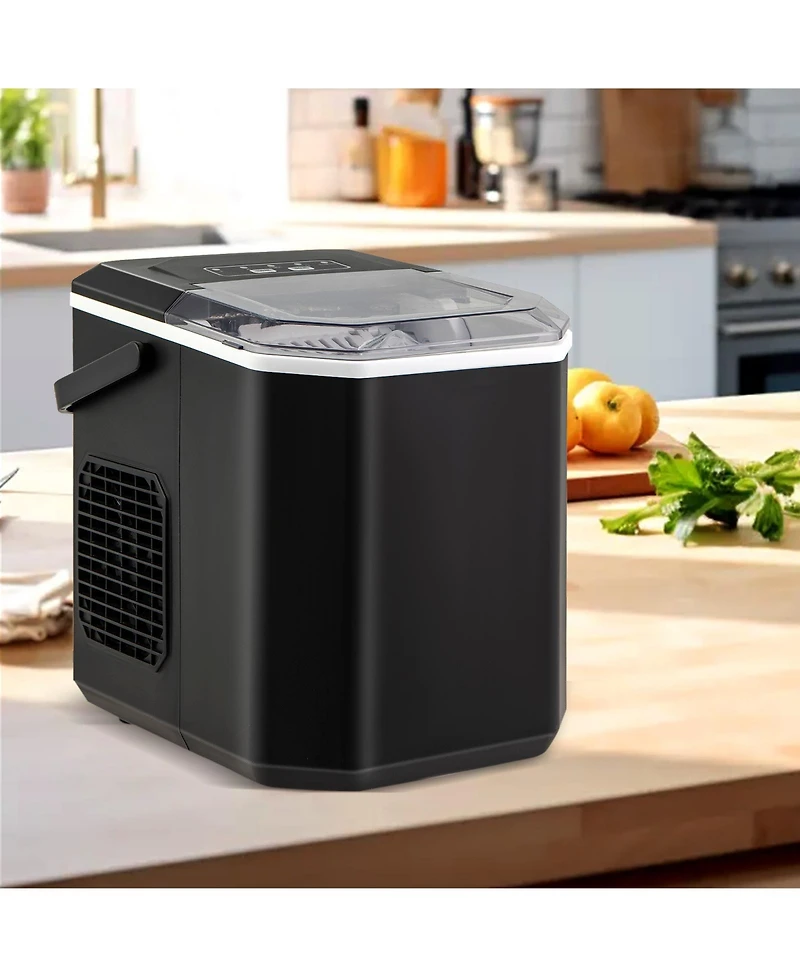 sumyeg Countertop Ice Maker with Self Cleaning Function for Home Office