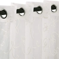 Superior Lightweight Scroll Sheer Curtain Panels, (2), 52" x 63"