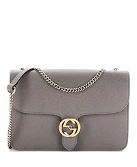 Pre-Owned Gucci Medium Interlocking Shoulder Bag Leather