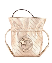 Pre-Owned Gucci Mini Blondie Nm Bucket Bag Diagonal Quilted Leather