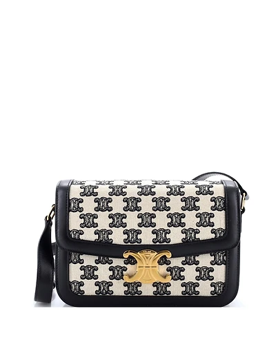 Pre-Owned Celine Medium Triomphe Shoulder Bag Triomphe Canvas