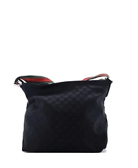 Pre-Owned Gucci Medium Front Pocket Web Messenger Gg Canvas