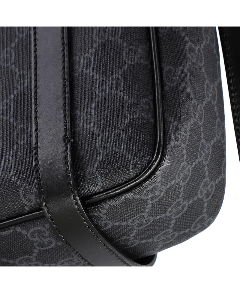 Pre-Owned Gucci Medium Interlocking G Patch Messenger Bag Gg Coated Canvas with Leather