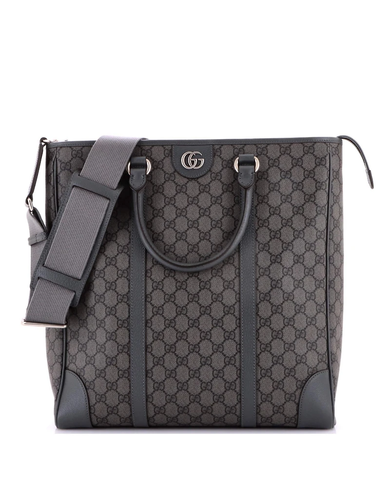 Pre-Owned Gucci Tall Ophidia Convertible Open Tote Gg Coated Canvas