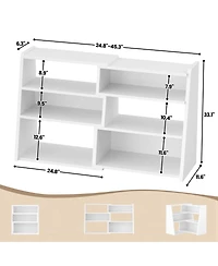 Aheaplus 3-4 Tier Expandable Ladder Shelf, Corner Bookshelf for Small Spaces