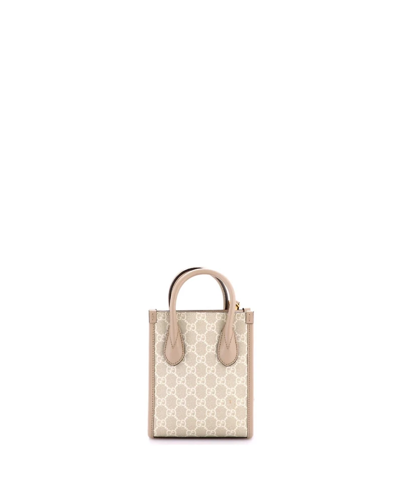 Pre-Owned Gucci Mini Interlocking G Patch Tote Gg Coated Canvas