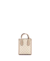 Pre-Owned Gucci Mini Interlocking G Patch Tote Gg Coated Canvas