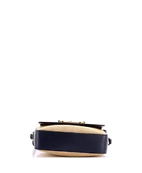 Pre-Owned Gucci Small Horsebit 1955 Flap Pocket Camera Bag Canvas and Leather