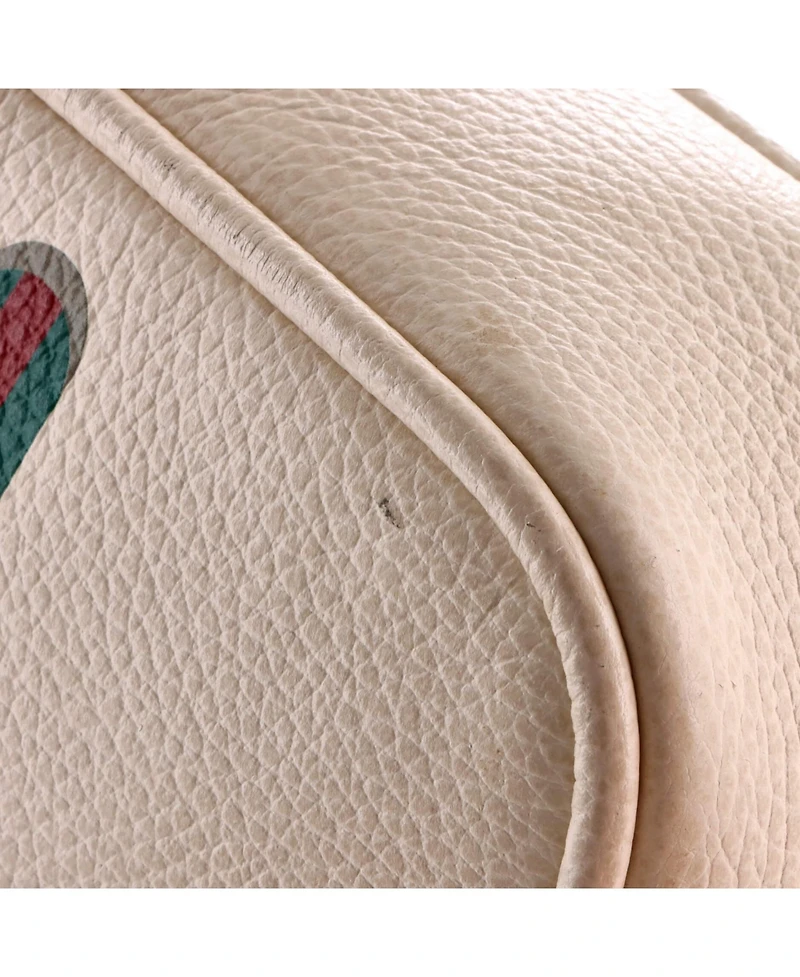 Pre-Owned Gucci Small Logo Zip Messenger Bag Printed Leather