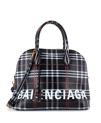 Pre-Owned Balenciaga Medium Logo Ville Bag Printed Leather