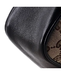 Pre-Owned Gucci Small Gg Marmont Shoulder Bag Diagonal Quilted Gg Canvas with Leather