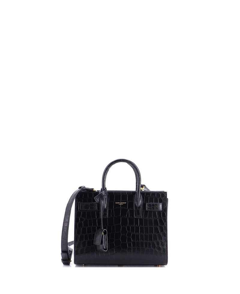 Pre-Owned Saint Laurent Nano Sac de Jour Nm Bag Embossed Leather