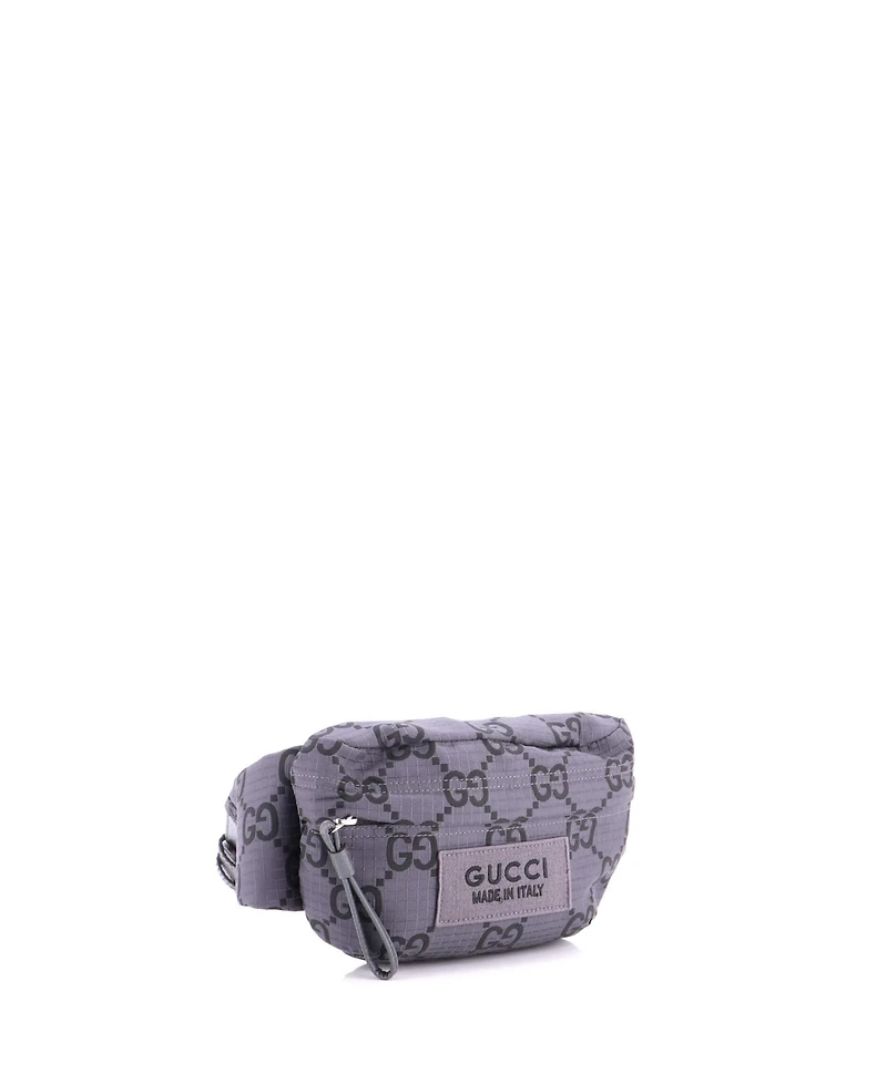 Pre-Owned Gucci Ripstop Belt Bag Gg Nylon and Leather