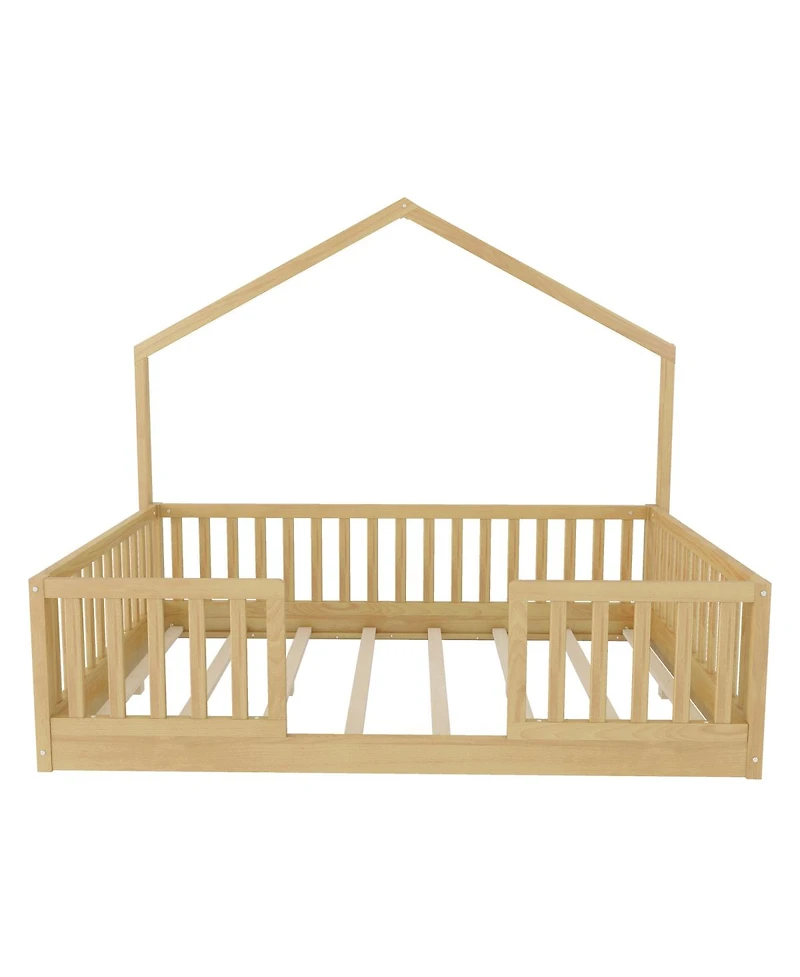 Streamdale Furniture Wooden Montessori Floor Bed with Light
