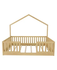 Streamdale Furniture Wooden Montessori Floor Bed with Light