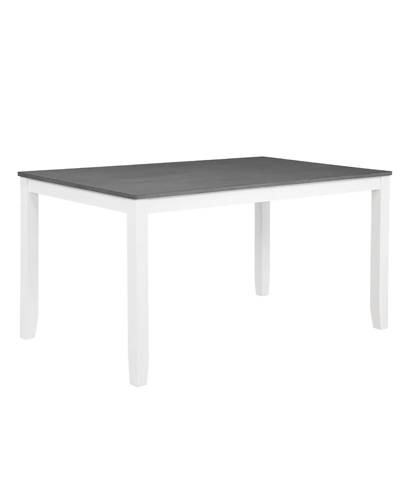 Streamdale Furniture 6 Piece Two Tone Wood Dining Table Set with Bench for 6