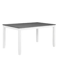 Streamdale Furniture 6 Piece Two Tone Wood Dining Table Set with Bench for 6