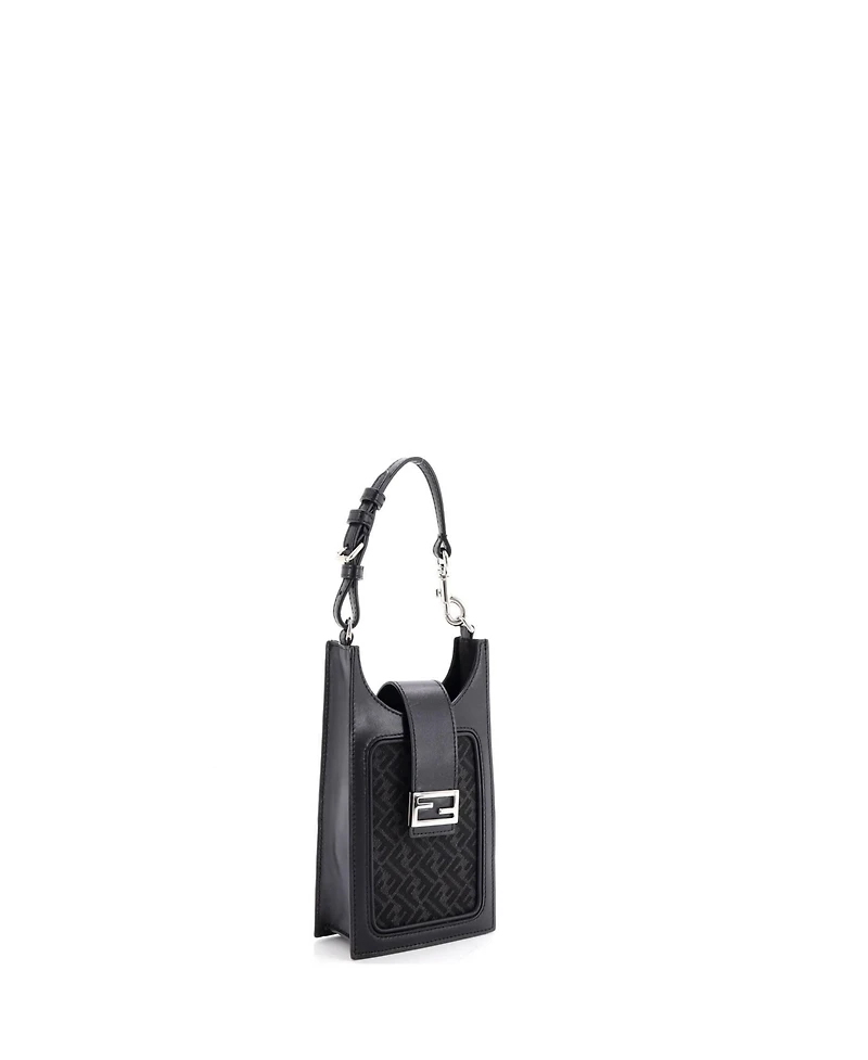 Pre-Owned Fendi Phone Holder Bag Zucca Canvas and Leather
