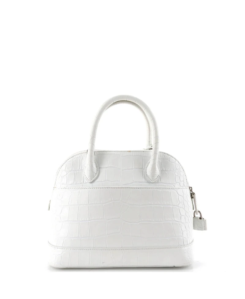 Pre-Owned Balenciaga Small Logo Ville Bag Embossed Leather
