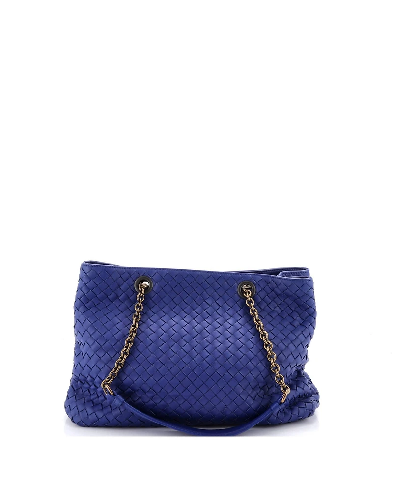 Pre-Owned Bottega Veneta Medium Double Chain Tote Intrecciato Nappa